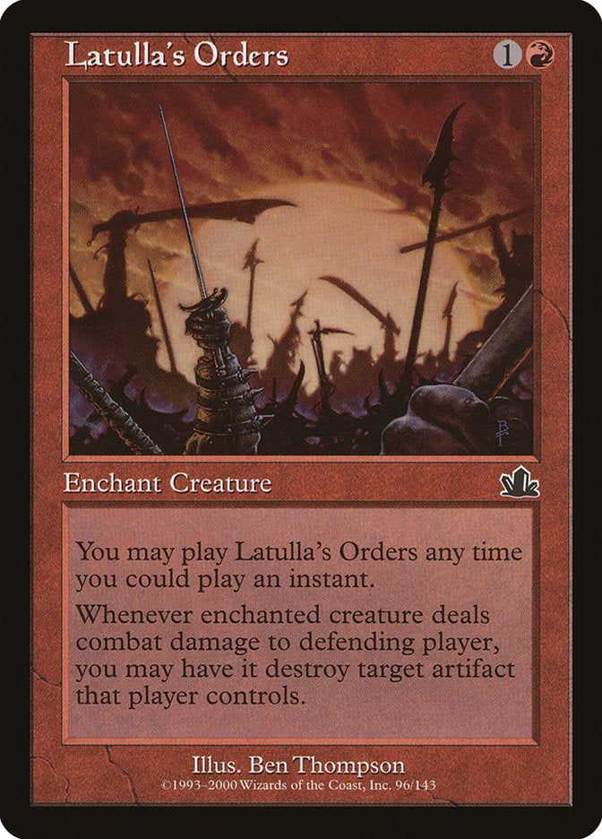 Latulla's Orders [Prophecy] Magic: The Gathering
