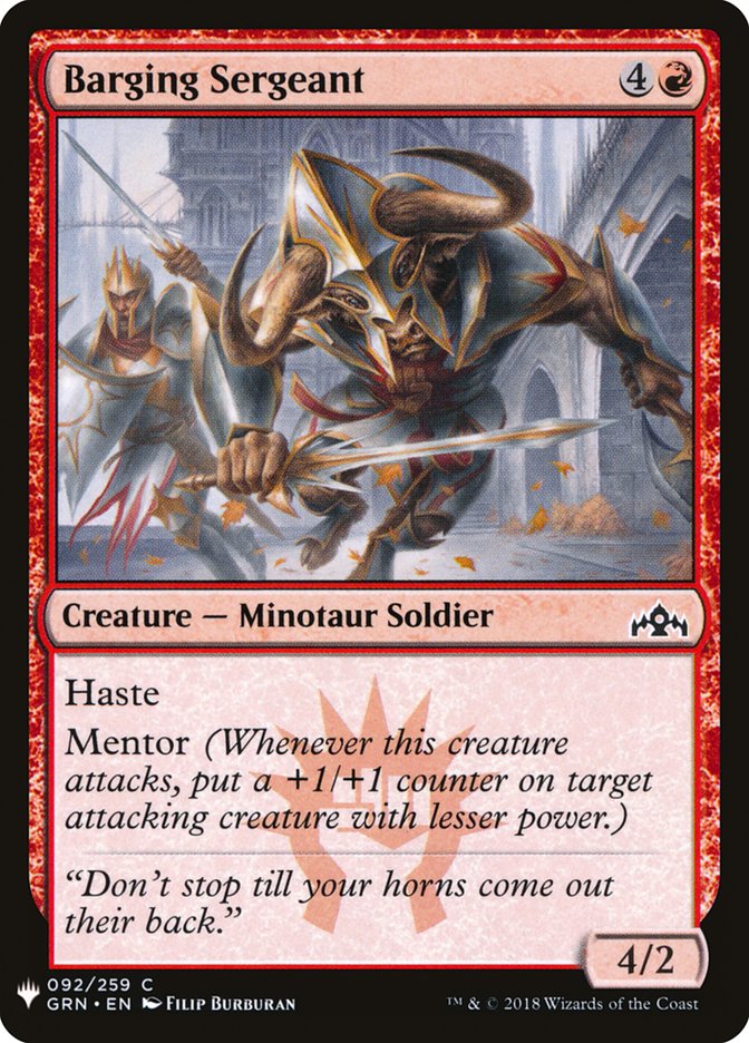 Barging Sergeant [Mystery Booster] Magic: The Gathering