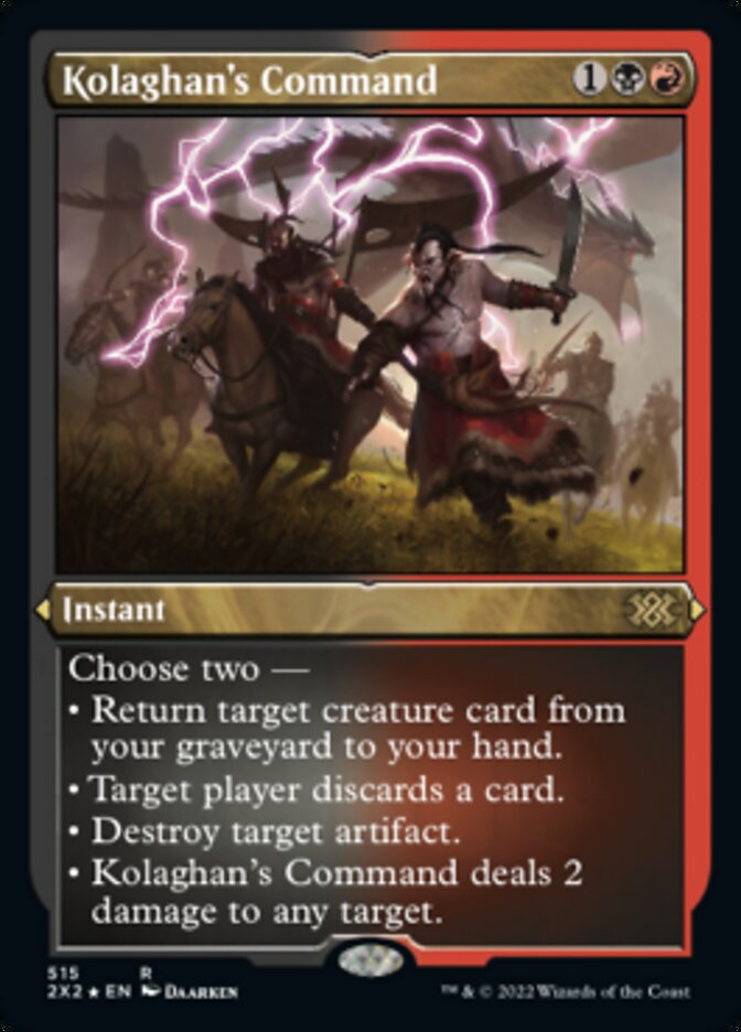 Kolaghan's Command (Foil Etched) [Double Masters 2022] Magic: The Gathering