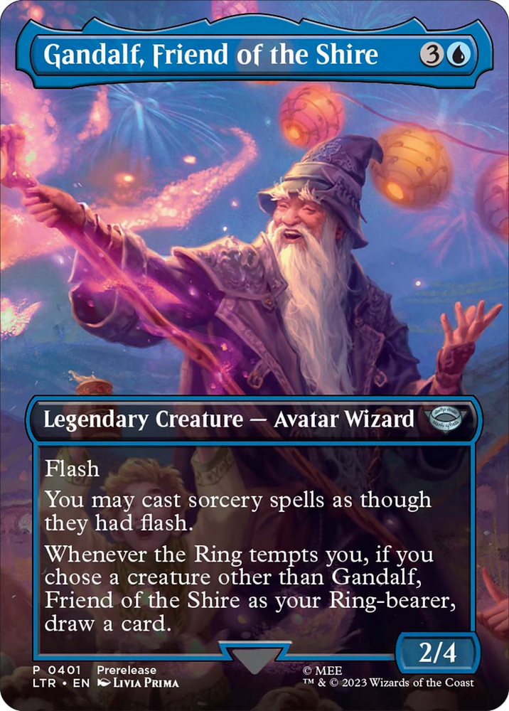 Gandalf, Friend of the Shire (Borderless Alternate Art) [The Lord of the Rings: Tales of Middle-Earth] Magic: The Gathering