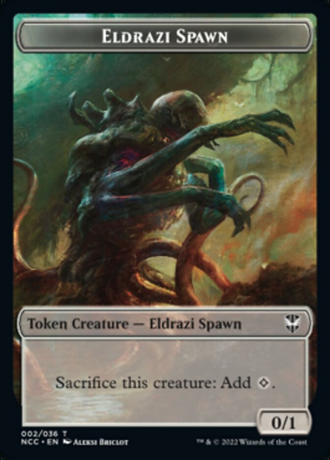 Eldrazi Spawn // Human Double-Sided Token [Streets of New Capenna Commander Tokens] Magic: The Gathering