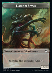 Eldrazi Spawn // Human Double-Sided Token [Streets of New Capenna Commander Tokens] Magic: The Gathering