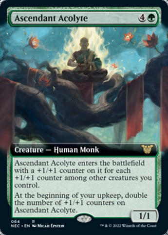 Ascendant Acolyte (Extended Art) [Kamigawa: Neon Dynasty Commander] Magic: The Gathering
