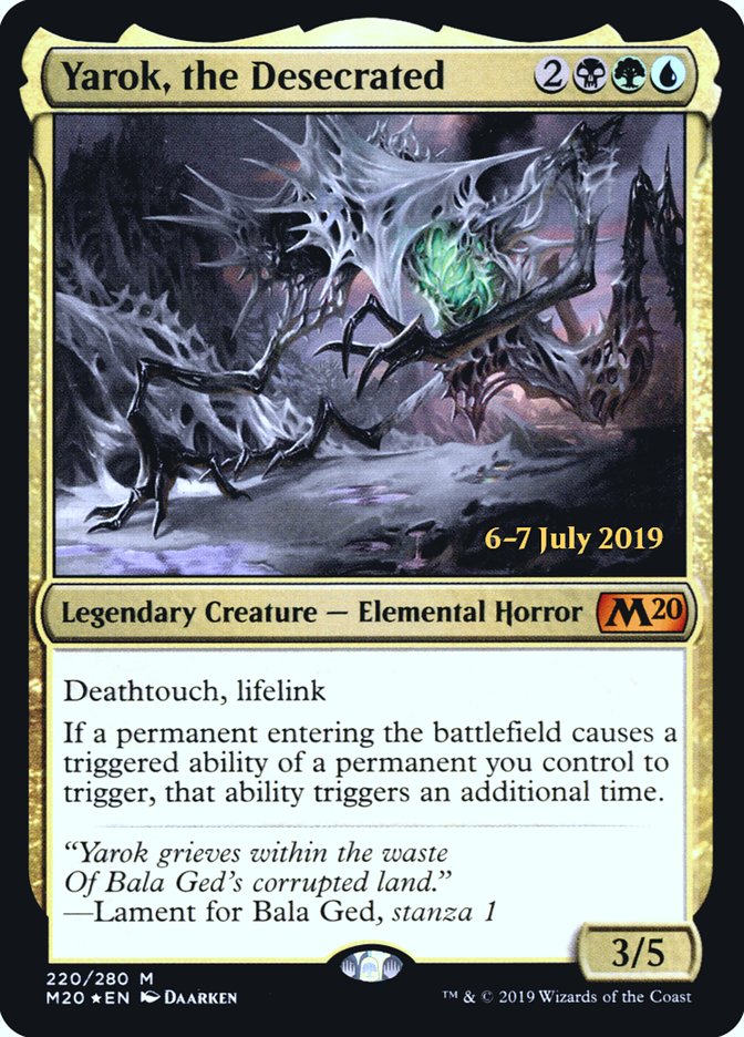 Yarok, the Desecrated [Core Set 2020 Prerelease Promos] Magic: The Gathering