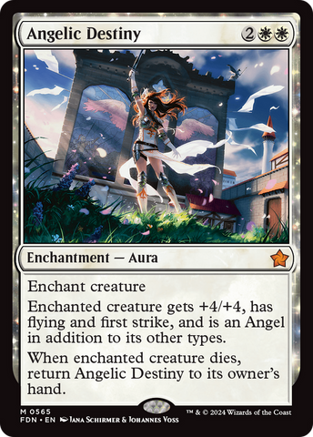 Angelic Destiny [Foundations] Magic: The Gathering