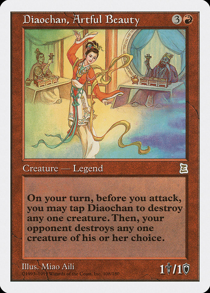 Diaochan, Artful Beauty [Portal Three Kingdoms] Magic: The Gathering