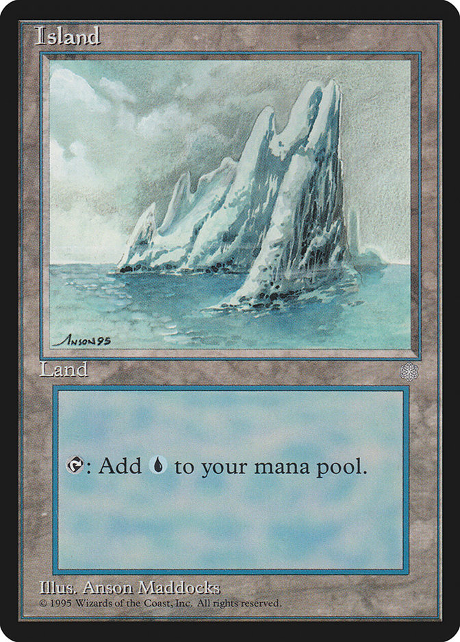 Island (No Birds / Signature on Left) [Ice Age] Magic: The Gathering