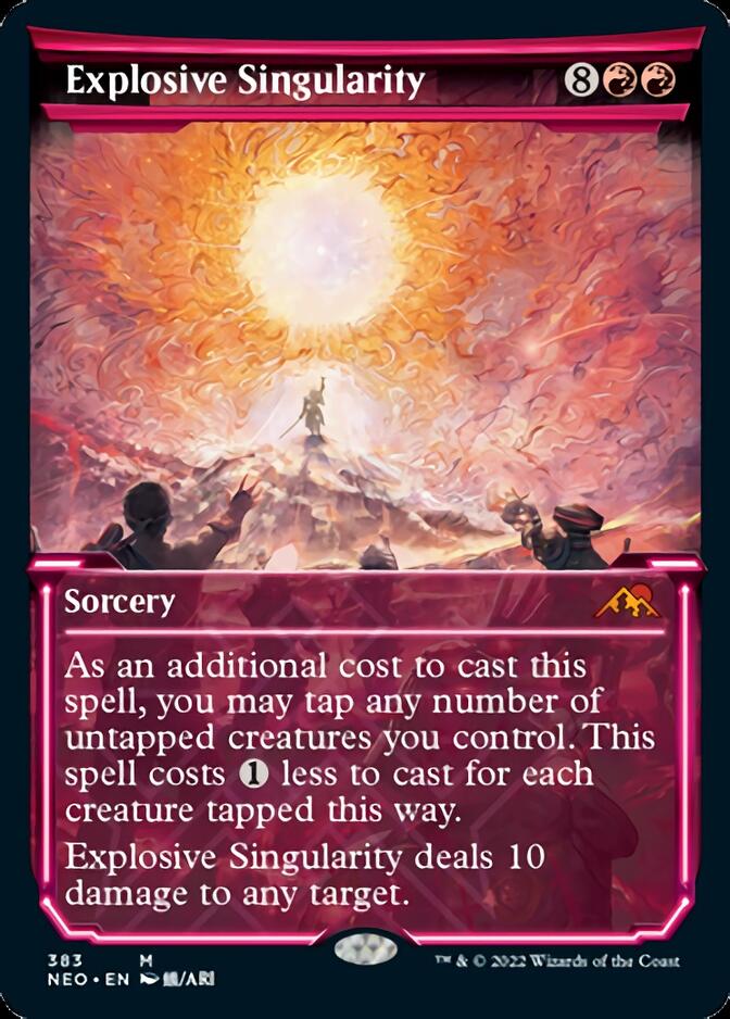 Explosive Singularity (Showcase Soft Glow) [Kamigawa: Neon Dynasty] Magic: The Gathering