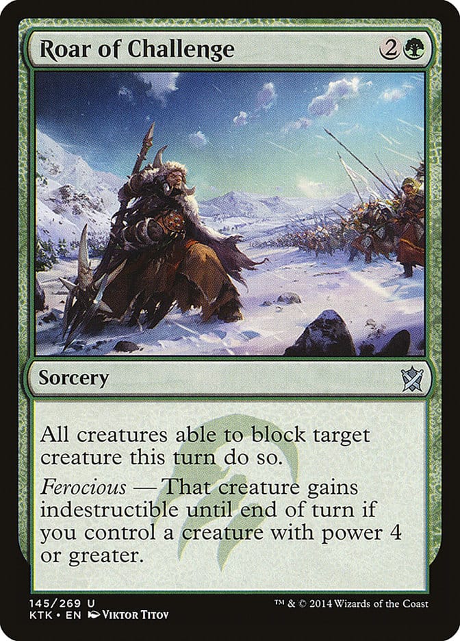 Roar of Challenge [Khans of Tarkir] Magic: The Gathering