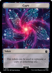 Copy // Alien Angel Double-Sided Token [Doctor Who Tokens] Magic: The Gathering