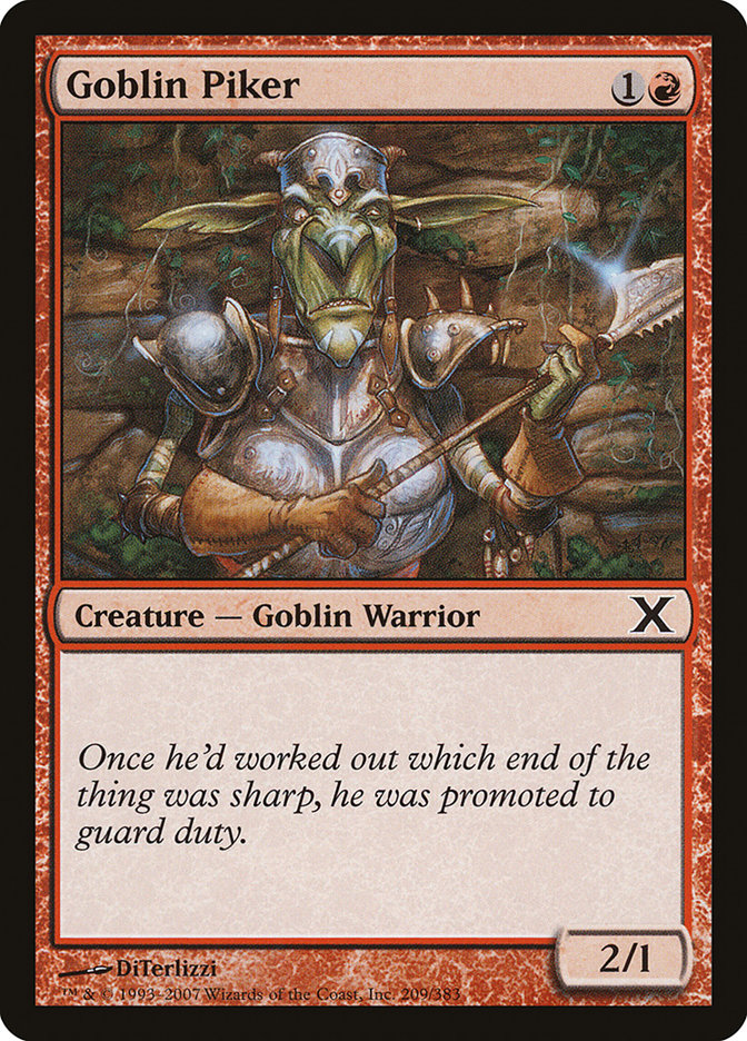 Goblin Piker [Tenth Edition] Magic: The Gathering