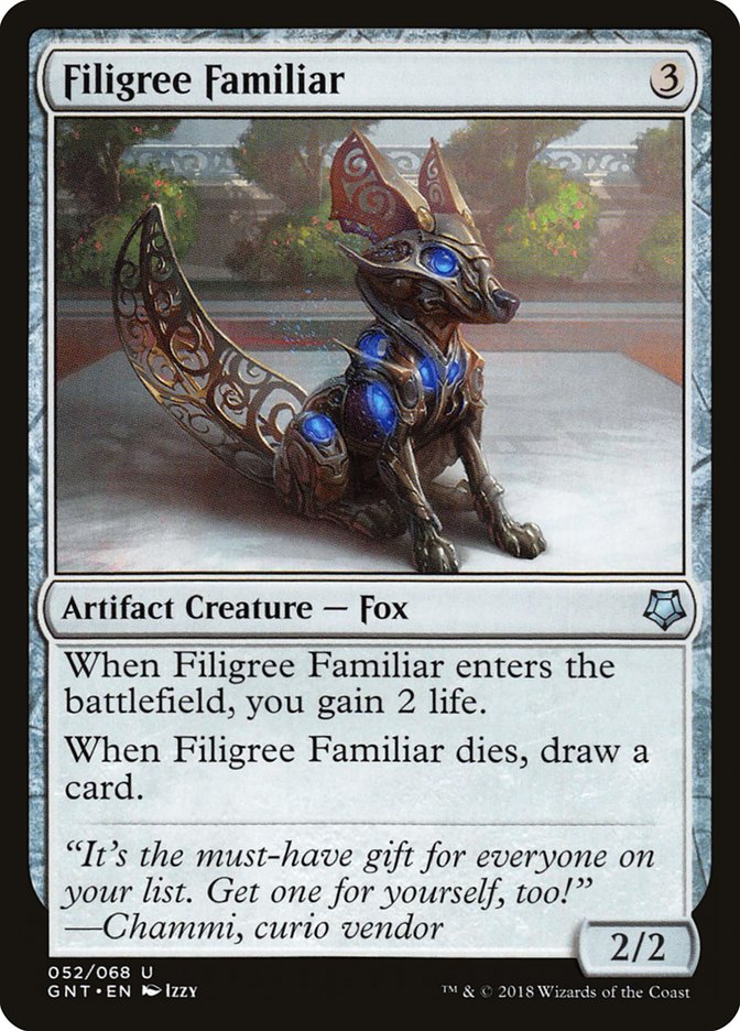 Filigree Familiar [Game Night 2018] Magic: The Gathering