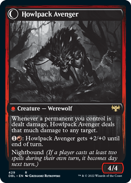 Ill-Tempered Loner // Howlpack Avenger [Innistrad: Double Feature] Magic: The Gathering