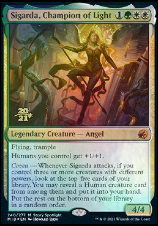 Sigarda, Champion of Light [Innistrad: Midnight Hunt Prerelease Promos] Magic: The Gathering