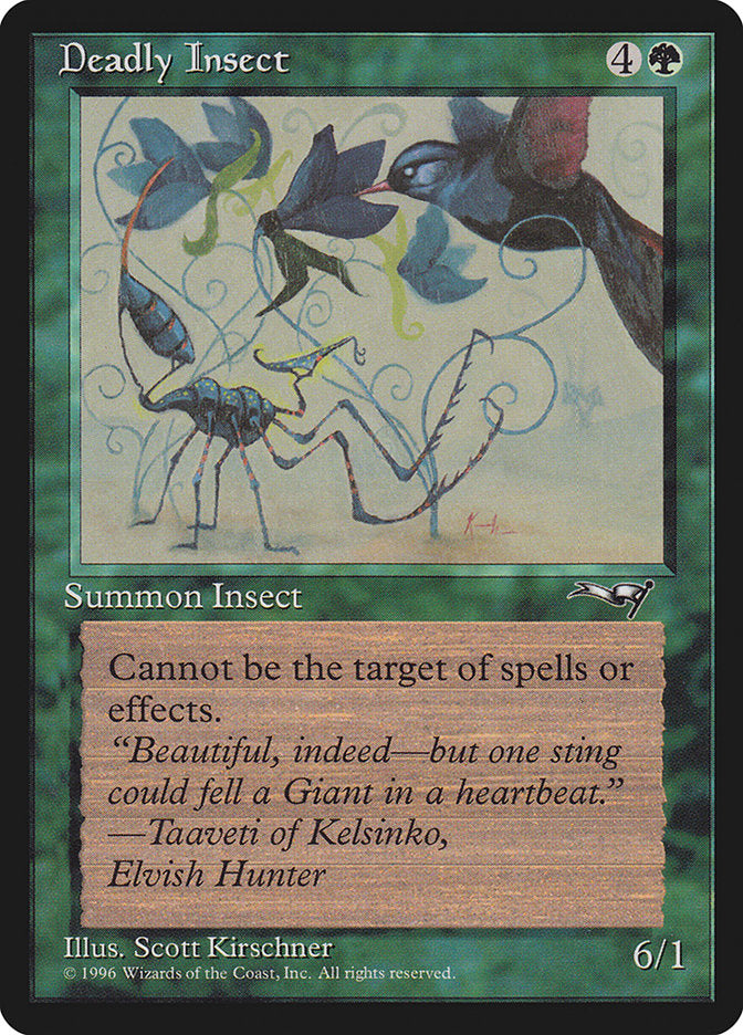 Deadly Insect (Bird Art) [Alliances] Magic: The Gathering
