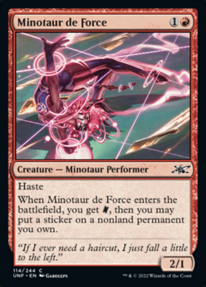 Minotaur de Force [Unfinity] Magic: The Gathering