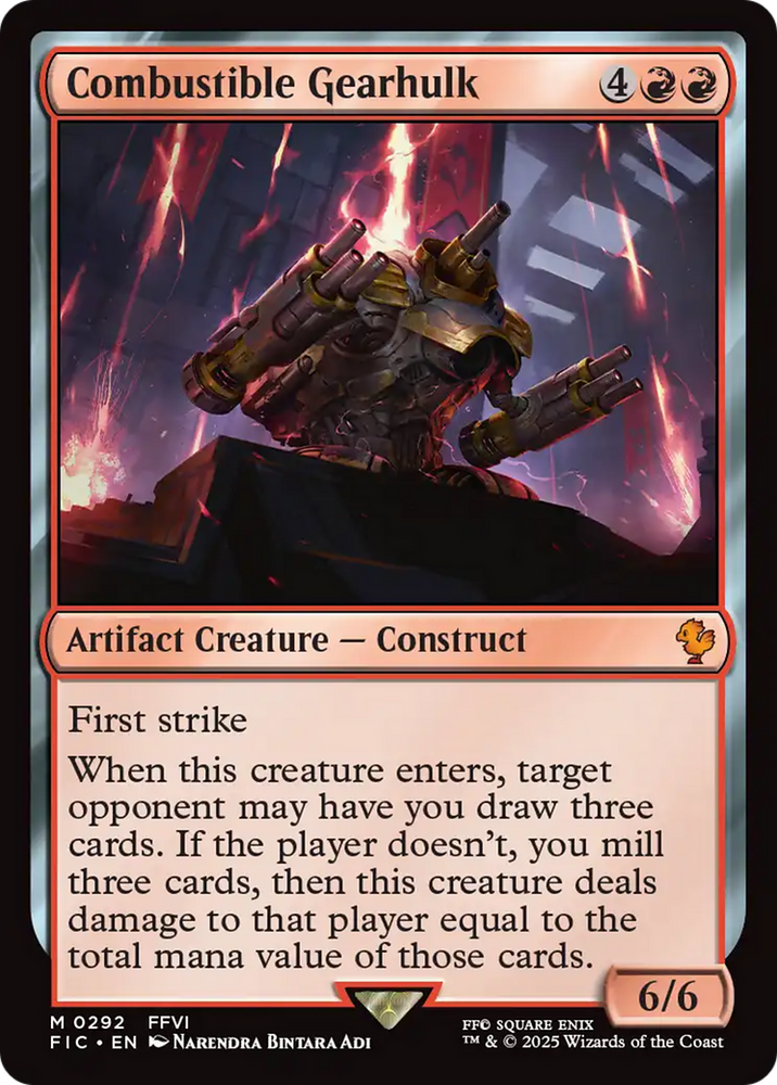 Combustible Gearhulk [FINAL FANTASY Commander] Magic: The Gathering