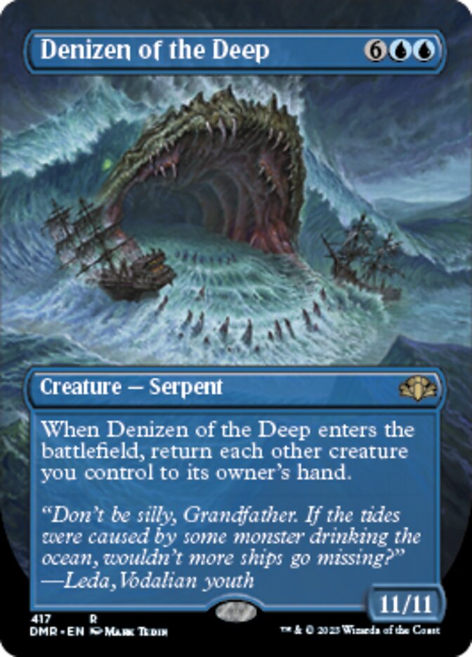 Denizen of the Deep (Borderless Alternate Art) [Dominaria Remastered] Magic: The Gathering