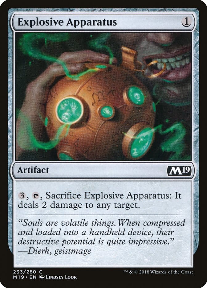 Explosive Apparatus [Core Set 2019] Magic: The Gathering