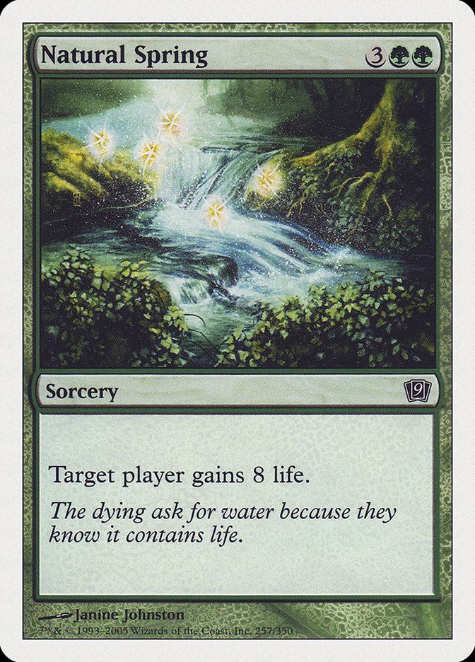 Natural Spring [Ninth Edition] Magic: The Gathering
