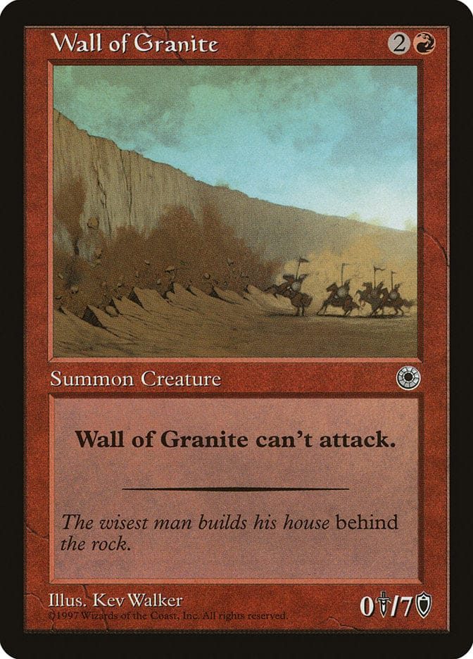 Wall of Granite [Portal] Magic: The Gathering