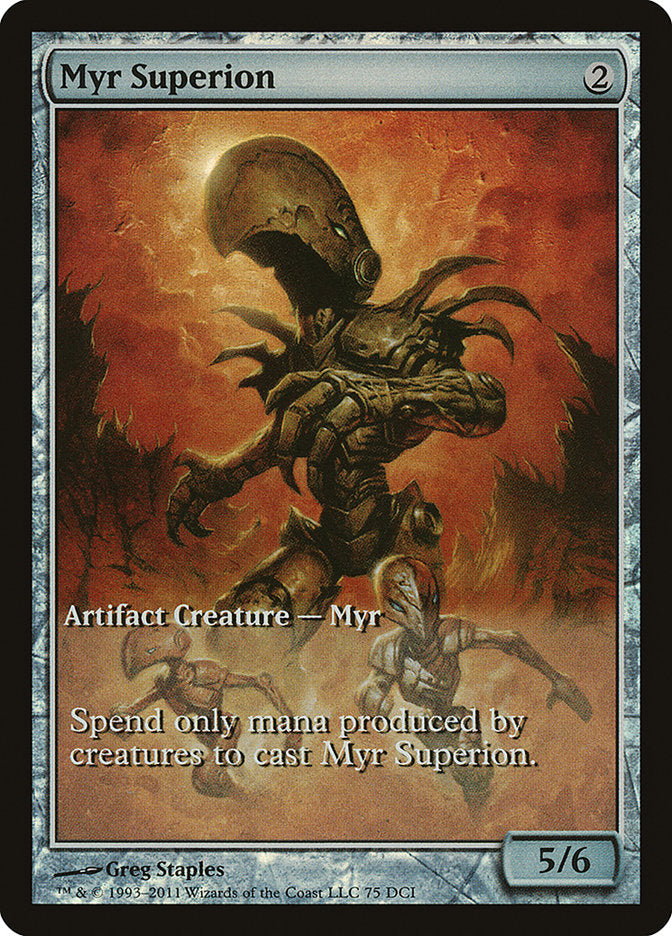 Myr Superion (Game Day) (Extended Art) [New Phyrexia Promos] Magic: The Gathering