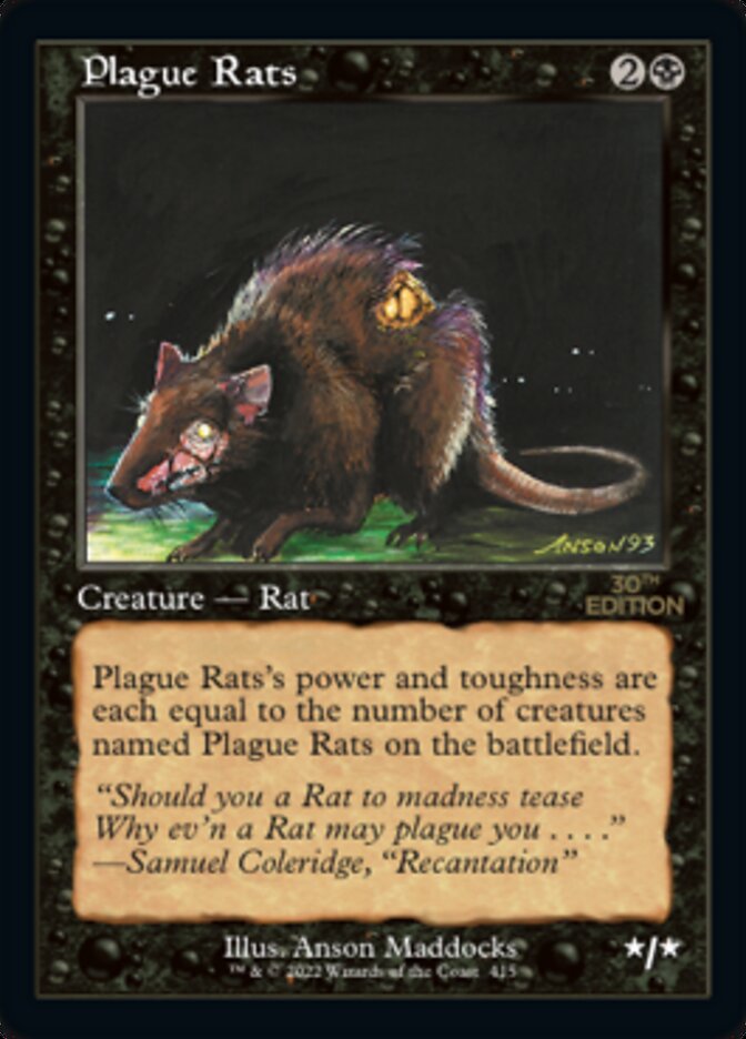 Plague Rats (Retro) [30th Anniversary Edition] Magic: The Gathering