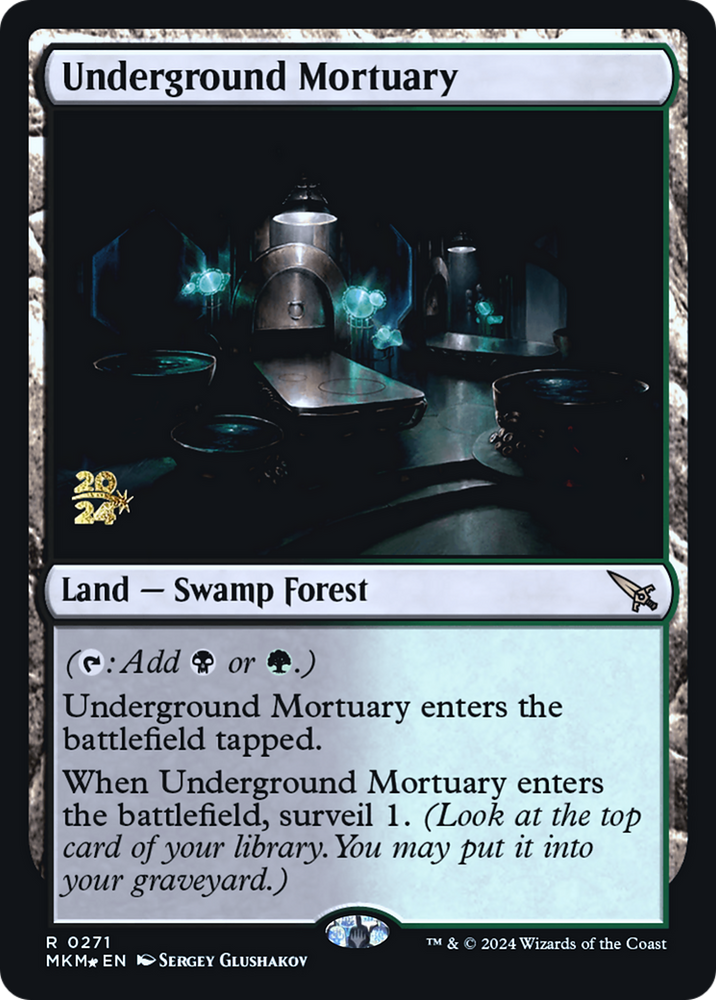 Underground Mortuary [Murders at Karlov Manor Prerelease Promos] Magic: The Gathering