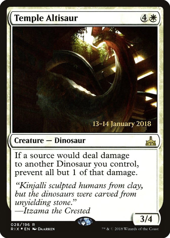 Temple Altisaur [Rivals of Ixalan Prerelease Promos] Magic: The Gathering