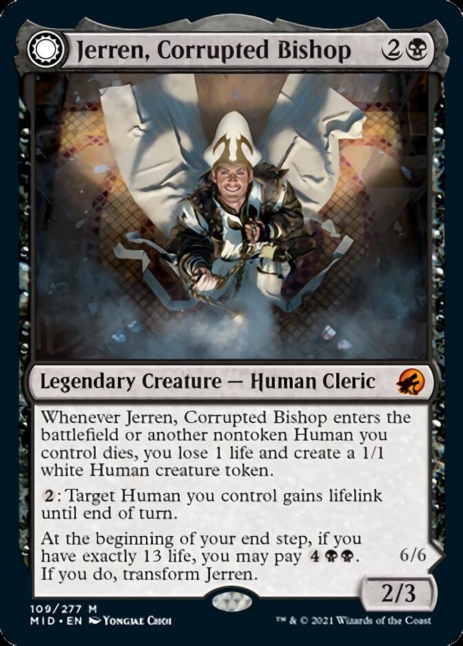 Jerren, Corrupted Bishop // Ormendahl, the Corrupted [Innistrad: Midnight Hunt] Magic: The Gathering