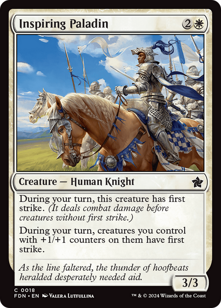 Inspiring Paladin [Foundations] Magic: The Gathering