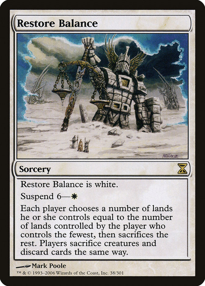 Restore Balance [Time Spiral] Magic: The Gathering