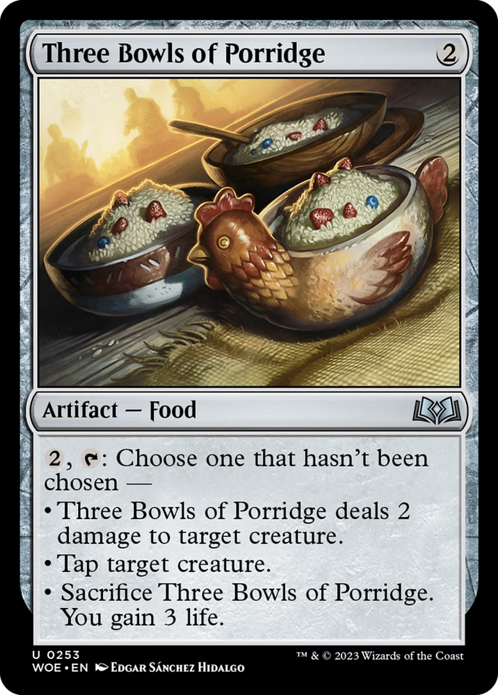 Three Bowls of Porridge [Wilds of Eldraine] Magic: The Gathering