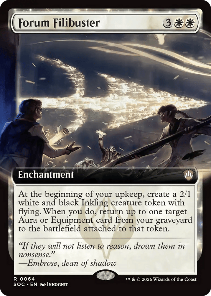 Forum Filibuster (Extended Art) [Secrets of Strixhaven Commander]
