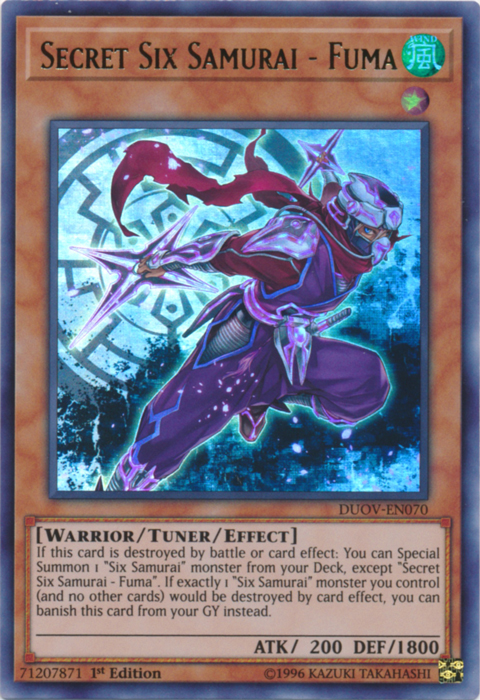 Secret Six Samurai - Fuma [DUOV-EN070] Ultra Rare - Yugioh Cards For Your TCG Needs!
