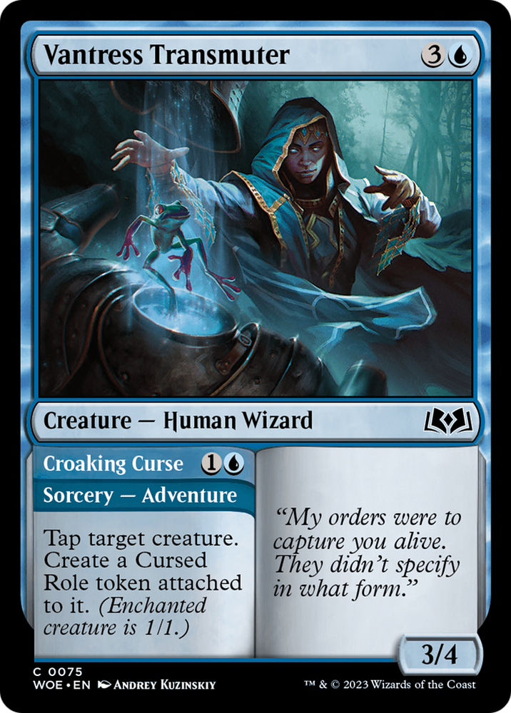 Vantress Transmuter // Croaking Curse [Wilds of Eldraine] Magic: The Gathering