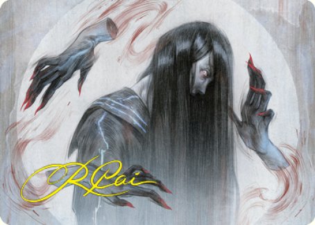 Clawing Torment Art Card (Gold-Stamped Signature) [Kamigawa: Neon Dynasty Art Series] Magic: The Gathering