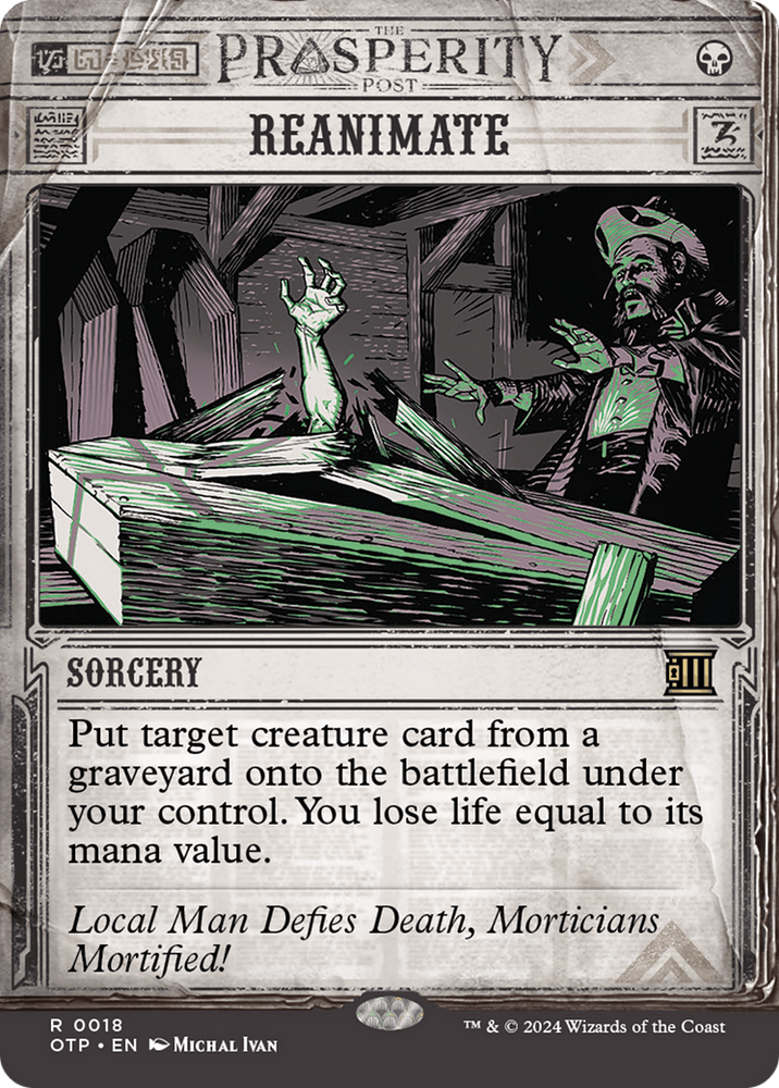 Reanimate [Outlaws of Thunder Junction: Breaking News] Magic: The Gathering