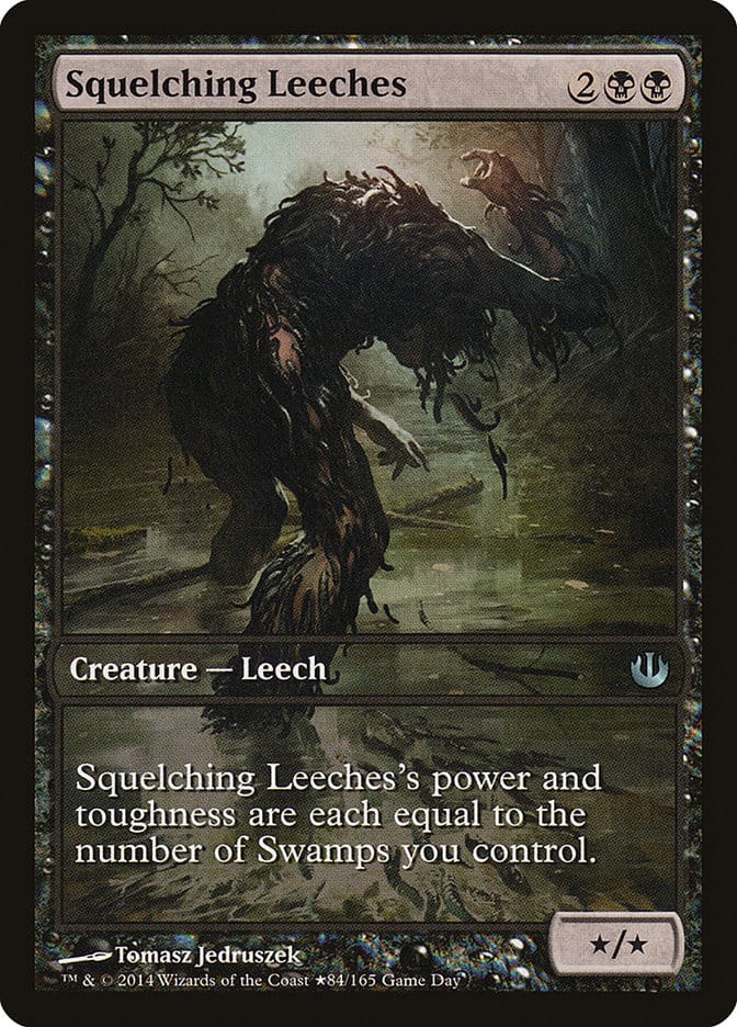 Squelching Leeches (Game Day) [Journey into Nyx Promos] Magic: The Gathering