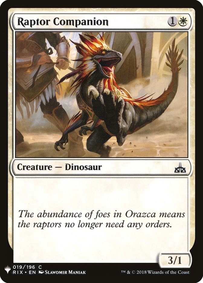 Raptor Companion [Mystery Booster] Magic: The Gathering