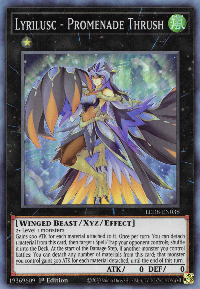 Lyrilusc - Promenade Thrush [LED8-EN038] Super Rare - Yugioh Cards For Your TCG Needs!