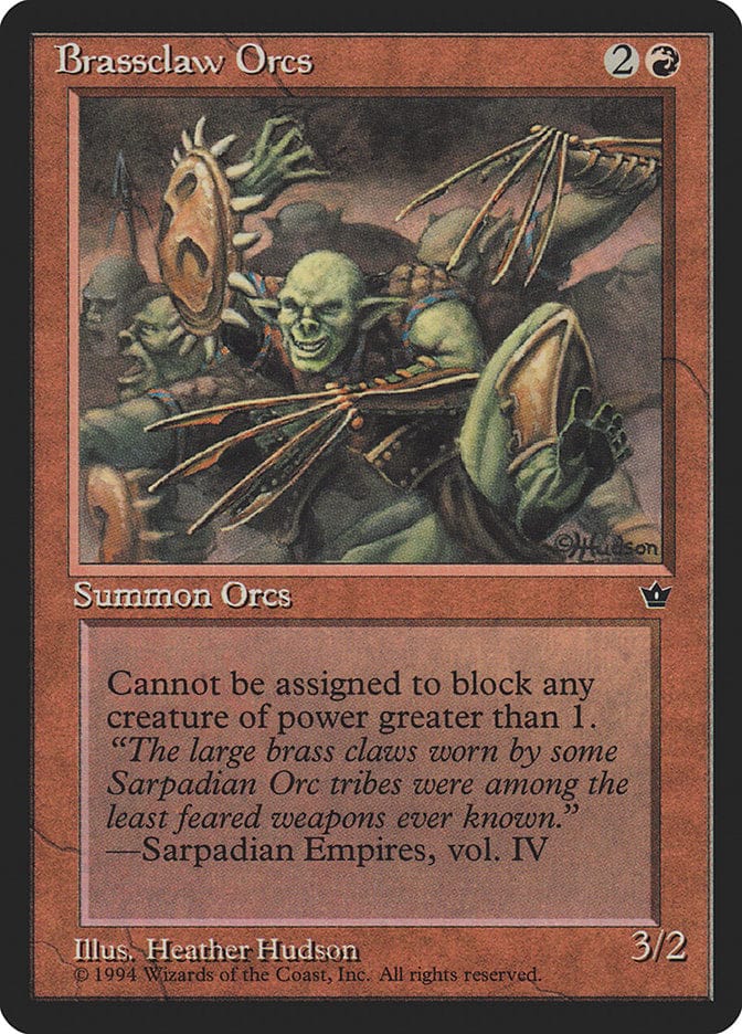 Brassclaw Orcs (Heather Hudson) [Fallen Empires] Magic: The Gathering