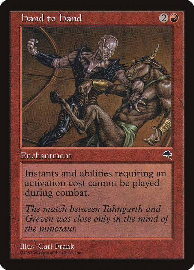 Hand to Hand [Tempest] Magic: The Gathering