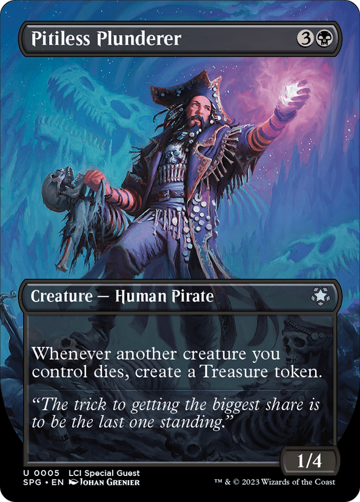 Pitiless Plunderer (Borderless) [The Lost Caverns of Ixalan Special Guests] Magic: The Gathering