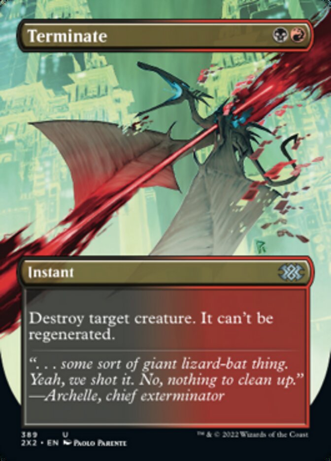 Terminate (Borderless Alternate Art) [Double Masters 2022] Magic: The Gathering
