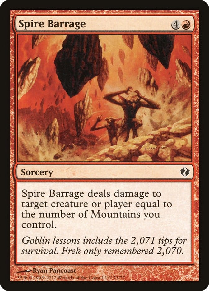 Spire Barrage [Duel Decks: Venser vs. Koth] Magic: The Gathering