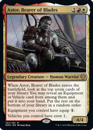 Astor, Bearer of Blades (Promo Pack) [Dominaria United Promos] Magic: The Gathering