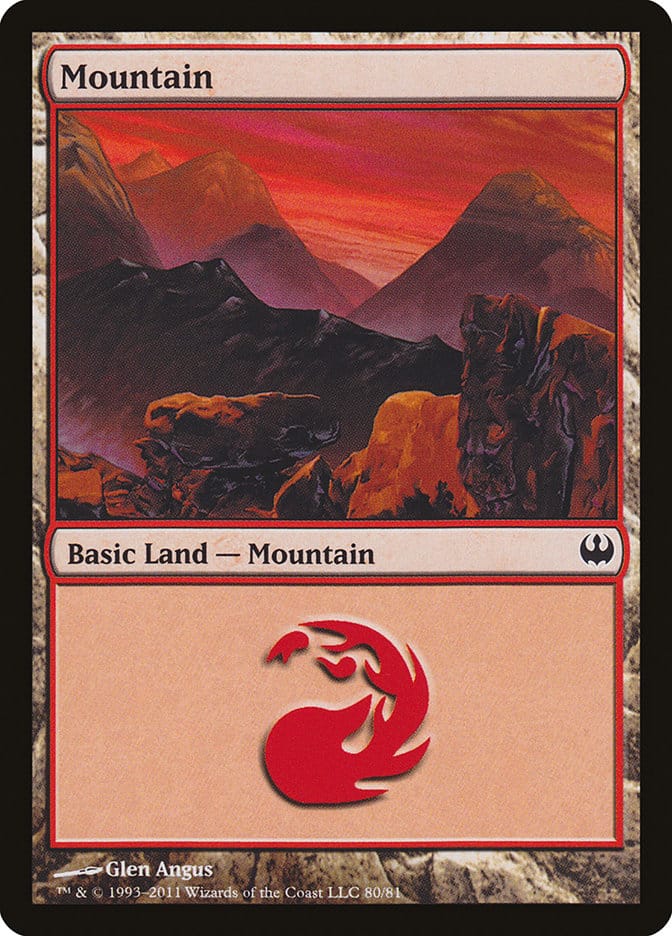 Mountain (80) [Duel Decks: Knights vs. Dragons] Magic: The Gathering