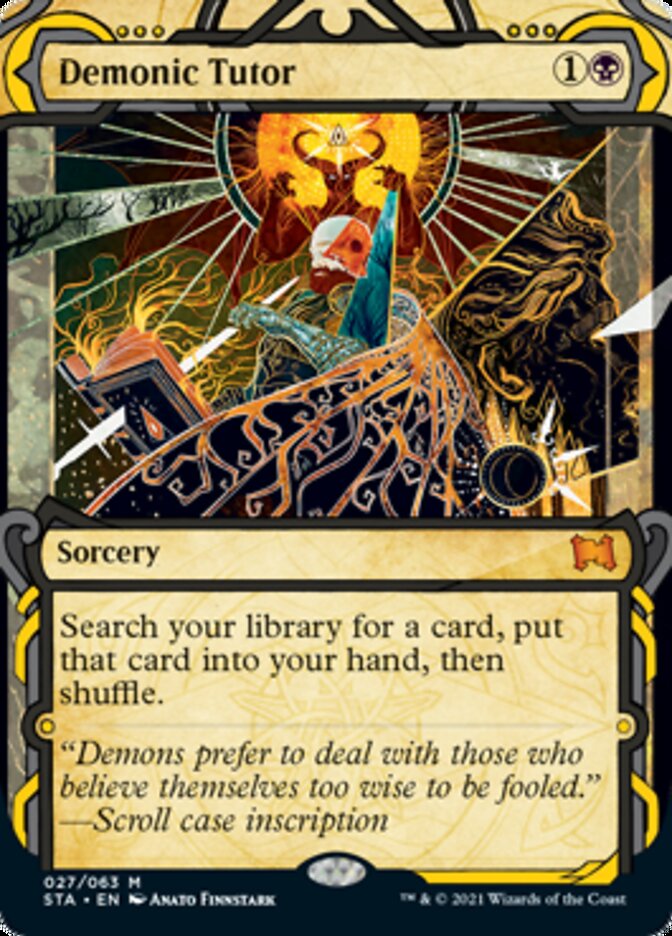 Demonic Tutor (Foil Etched) [Strixhaven: School of Mages Mystical Archive] Magic: The Gathering