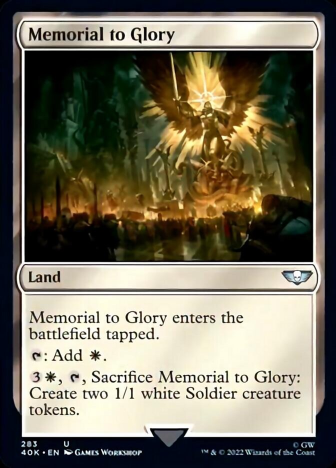 Memorial to Glory (Surge Foil) [Warhammer 40,000] Magic: The Gathering